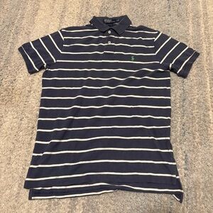 Ralph Lauren Navy and White Striped Polo